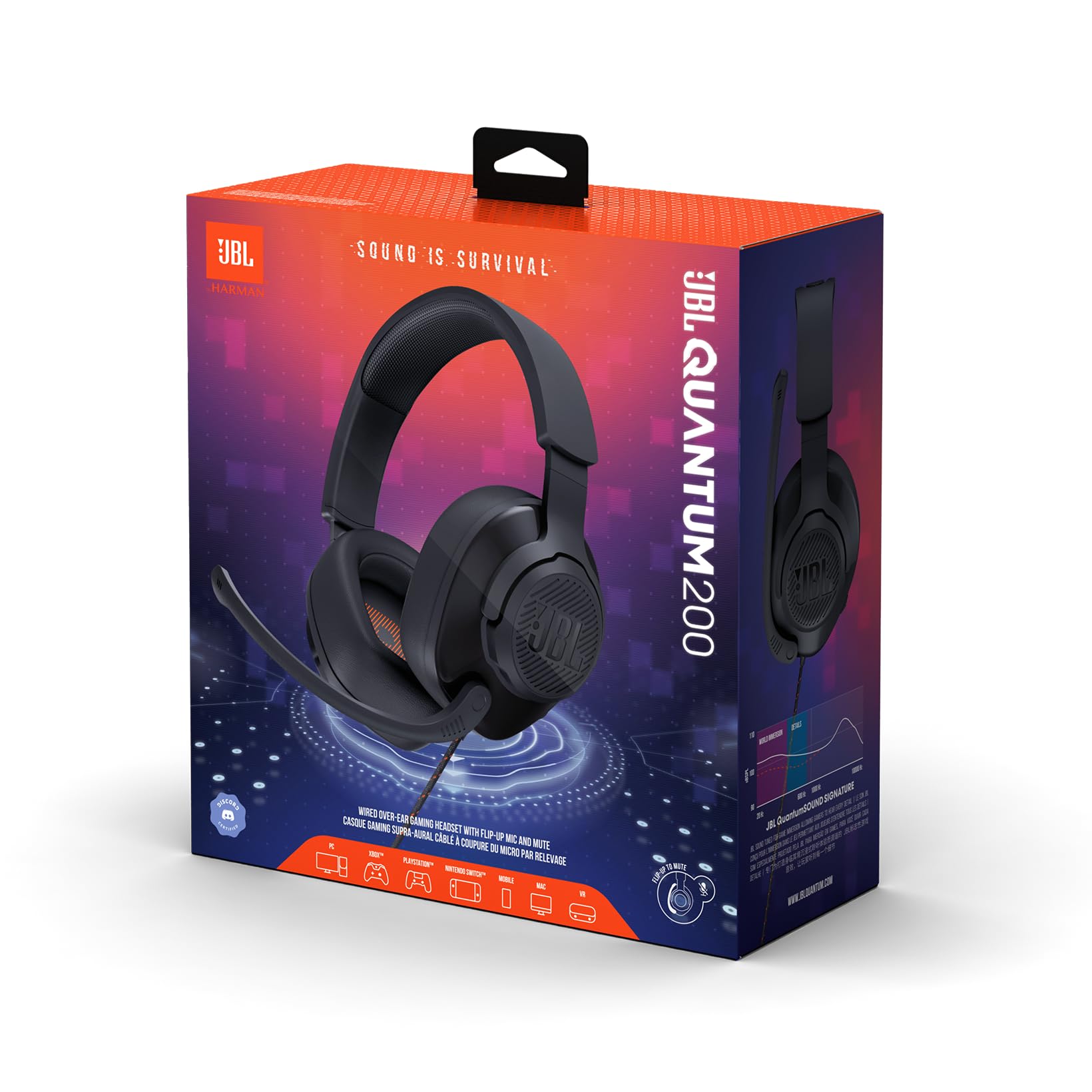JBL Quantum 200 Wired Gaming Headset